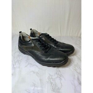 Ecco Strike Tie Leather Suede Lace Oxfords Dress Shoes Mens Size EU 46/US 12.5